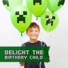 imageMega Minecraft Party Supplies and Decorations Set Minecraft Birthday Party Supplies Serves 16 Guests Includes Plates Banner Table Cover Balloons and More