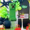 imageMinecraft 3D Pinata  21quot  Green Cardboard ampamp Crepe Paper  Perfect for Your Minecraft Themed Party Celebration 1 Pc