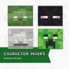 imageMinecraft Birthday Decorations  Serves 16  Party Supplies with Minecraft Masks Banner Plates Tablecover Napkins Stickers