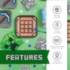imageMinecraft Party Supplies  Minecraft Birthday Party Supplies  Serves 16 Guests  With Table Cover Plates Napkins Cups and Button