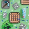 imageMulticolor Minecraft Square Dessert Plates 7quot 8 Count  Unique Design Super Sturdy ampamp Fun Ideal for Geeks Gamers ampamp Kids Themed Parties
