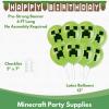 imageUnique Minecraft Birthday Decorations  Bundle with Plates Napkins Tablecloth Banner Balloons Checklist  Party for 16