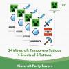 imageUnique Minecraft Party Favors  16 Guests  Bundle with Goodie Bags Tattoos Favors Checklist  Minecraft Birthday Decorations