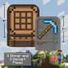 imageUnique Minecraft Party Table Decorations Dinnerware Bundle  Officially Licensed Dinner and Dessert Paper Plates Luncheon and Beverage Paper Napkins and Table Cover
