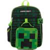 imageBIOWORLD Boys Minecraft Creeper Youth 5 Piece Backpack Set Green One Size