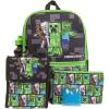 imageBIOWORLD Minecraft 5Piece School Backpack Set Little Big Kid Green One Size