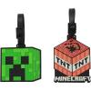 imageMinecraft Youth Luggage Tag 2pc Set  3D Molded Rubber with ID Card