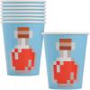 imageMulticolor Paper Minecraft Cups 9oz 8 Count  Perfect for Kids Parties Themed Events and Gaming Celebrations