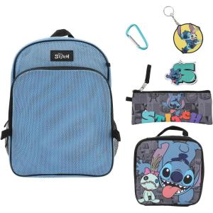 imageBIOWORLD Minecraft Creeper 5Piece Backpack Set Little Big Kid Green One SizeLilo  Stitch Blue2