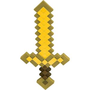 imageDisguise Minecraft Gold Sword Costume Accessory Official Minecraft Plastic Costume Prop One Size