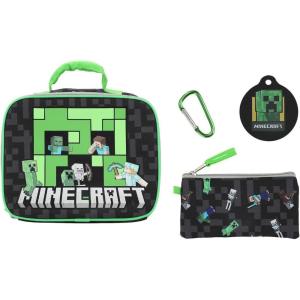 imageMinecraft Creeper 4Piece Lunch Kit Including Allergy Alert Tag