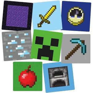 imageMulticolor Lenticular Minecraft 3D Stickers 16 Count  Perfect Gift or Party Favor for Gamers Collectors and Fans