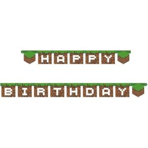 imageMulticolor Minecraft Large Jointed Banner  Premium ampamp Vibrant Party Decor Perfect for Gamers ampamp Celebrations