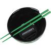 imageBioworld Minecraft Creeper Faces 20 Oz Black Ceramic Ramen Bowl With Plastic Chopsticks