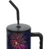 imageBioworld Minecraft Creeper ampamp TNT 40 Oz Black Stainless Steel Tumbler With HandleAmericana Fireworks