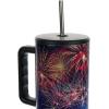 imageBioworld Minecraft Creeper ampamp TNT 40 Oz Black Stainless Steel Tumbler With HandleAmericana Fireworks