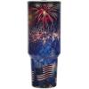 imageBioworld Minecraft Creeper ampamp TNT 40 Oz Black Stainless Steel Tumbler With HandleAmericana Fireworks