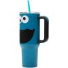 imageBioworld Minecraft Creeper ampamp TNT 40 Oz Black Stainless Steel Tumbler With HandleCookie Monster