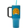 imageBioworld Minecraft Creeper ampamp TNT 40 Oz Black Stainless Steel Tumbler With HandleCookie Monster