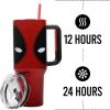 imageBioworld Minecraft Creeper ampamp TNT 40 Oz Black Stainless Steel Tumbler With HandleDeadpool Nerdin