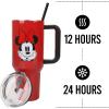 imageBioworld Minecraft Creeper ampamp TNT 40 Oz Black Stainless Steel Tumbler With HandleDisney Classic Minnie Red