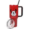 imageBioworld Minecraft Creeper ampamp TNT 40 Oz Black Stainless Steel Tumbler With HandleDisney Classic Minnie Red