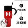 imageBioworld Minecraft Creeper ampamp TNT 40 Oz Black Stainless Steel Tumbler With HandleDisney Mickey Mouse Red