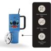 imageBioworld Minecraft Creeper ampamp TNT 40 Oz Black Stainless Steel Tumbler With HandleDisney Stitch Face