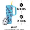 imageBioworld Minecraft Creeper ampamp TNT 40 Oz Black Stainless Steel Tumbler With HandleDisney Tropical Fruits