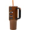 imageBioworld Minecraft Creeper ampamp TNT 40 Oz Black Stainless Steel Tumbler With HandleFreddys Face