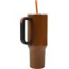 imageBioworld Minecraft Creeper ampamp TNT 40 Oz Black Stainless Steel Tumbler With HandleFreddys Face