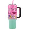 imageBioworld Minecraft Creeper ampamp TNT 40 Oz Black Stainless Steel Tumbler With HandleHello Kitty Never Lose Your Spark