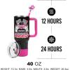 imageBioworld Minecraft Creeper ampamp TNT 40 Oz Black Stainless Steel Tumbler With HandleHello Kitty Race Car