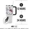 imageBioworld Minecraft Creeper ampamp TNT 40 Oz Black Stainless Steel Tumbler With HandleHello Kitty RhinestoneCoated