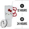 imageBioworld Minecraft Creeper ampamp TNT 40 Oz Black Stainless Steel Tumbler With HandleHello Kitty Sculpted Bow