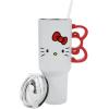 imageBioworld Minecraft Creeper ampamp TNT 40 Oz Black Stainless Steel Tumbler With HandleHello Kitty Sculpted Bow