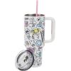 imageBioworld Minecraft Creeper ampamp TNT 40 Oz Black Stainless Steel Tumbler With HandleHello Kitty White