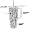 imageBioworld Minecraft Creeper ampamp TNT 40 Oz Black Stainless Steel Tumbler With HandleHello Kitty White