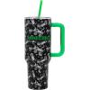 imageBioworld Minecraft Creeper ampamp TNT 40 Oz Black Stainless Steel Tumbler With HandleMinecraft Creeper  TNT Blue