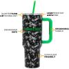 imageBioworld Minecraft Creeper ampamp TNT 40 Oz Black Stainless Steel Tumbler With HandleMinecraft Creeper  TNT Blue