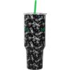 imageBioworld Minecraft Creeper ampamp TNT 40 Oz Black Stainless Steel Tumbler With HandleMinecraft Creeper  TNT Blue