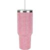 imageBioworld Minecraft Creeper ampamp TNT 40 Oz Black Stainless Steel Tumbler With HandleRhinestone Pink
