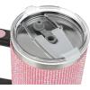 imageBioworld Minecraft Creeper ampamp TNT 40 Oz Black Stainless Steel Tumbler With HandleRhinestone Pink