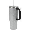 imageBioworld Minecraft Creeper ampamp TNT 40 Oz Black Stainless Steel Tumbler With HandleRhinestone Silver