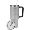 imageBioworld Minecraft Creeper ampamp TNT 40 Oz Black Stainless Steel Tumbler With HandleRhinestone Silver