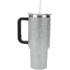 imageBioworld Minecraft Creeper ampamp TNT 40 Oz Black Stainless Steel Tumbler With HandleRhinestone Silver