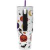 imageBioworld Minecraft Creeper ampamp TNT 40 Oz Black Stainless Steel Tumbler With HandleSpooky Icons