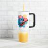 imageBioworld Minecraft Creeper ampamp TNT 40 Oz Black Stainless Steel Tumbler With HandleStitch Holding Guitar
