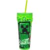 imageBioworld Minecraft Graffiti Creeper ampamp TNT 24 Oz Green Plastic Cup
