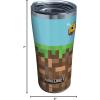 imageTervis Made in USA Double Walled Minecraft Insulated Tumbler Cup Keeps Drinks Cold ampamp Hot 16oz Grass BlockStainless Steel